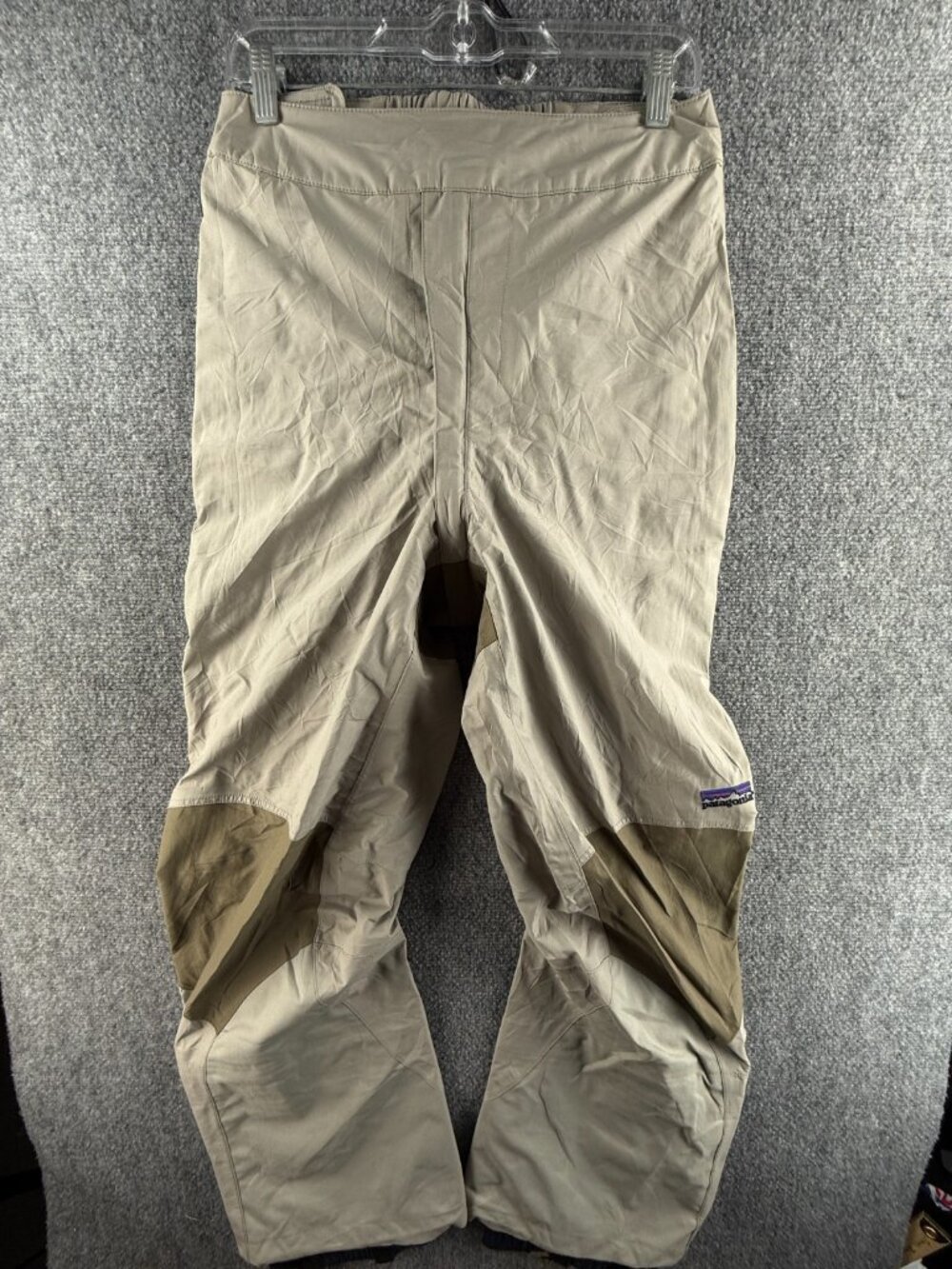 Patagonia Women Snow Pants Ski Alpine Snow Sports Beige 10 Nylon Zip ACTL 30X30